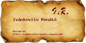 Ivánkovits Renátó névjegykártya