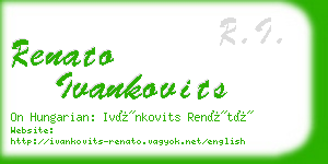 renato ivankovits business card